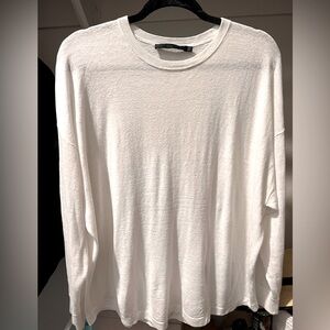 Jenni Kayne sweater, lightweight, white, gently worn. Size M.